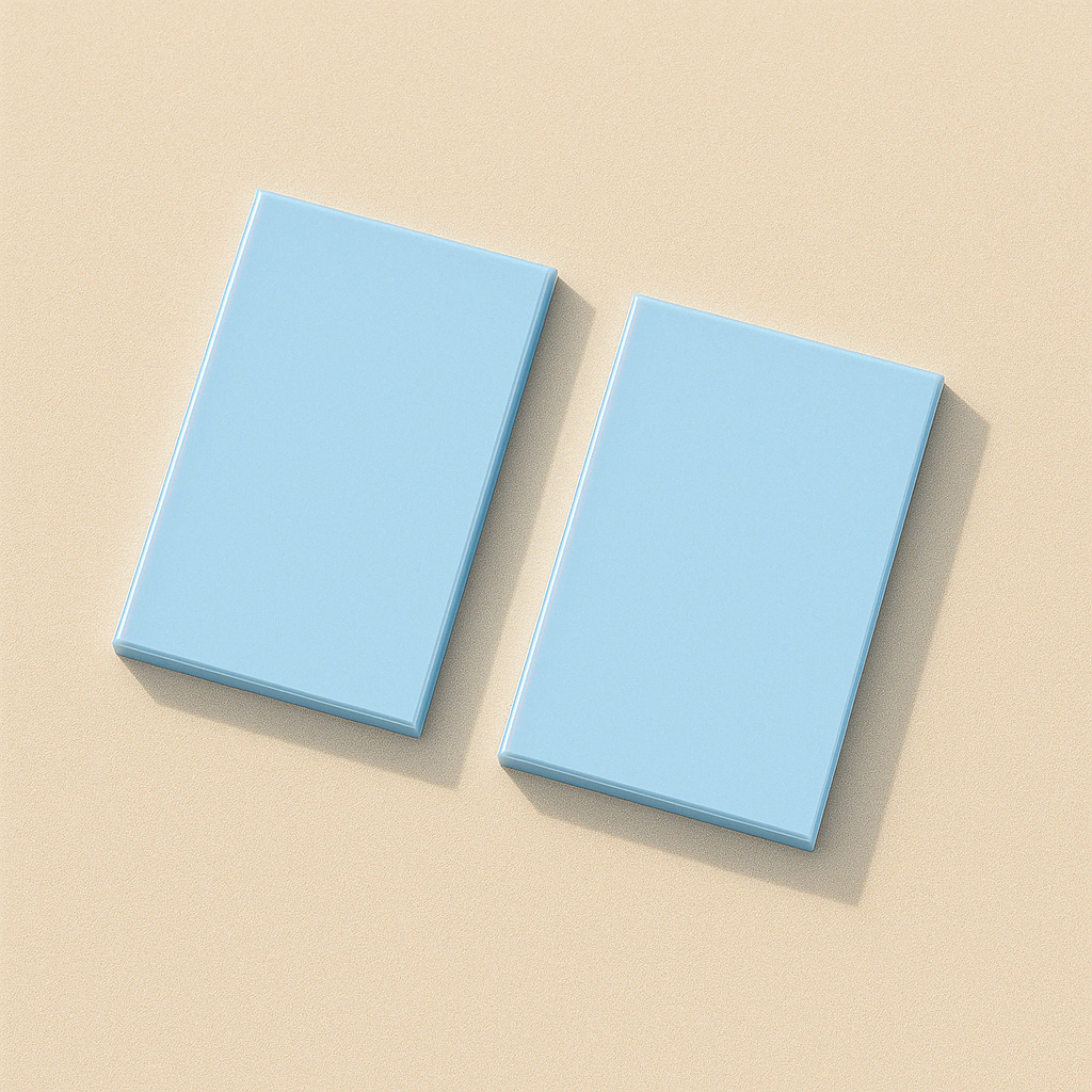 Blank dreptunghi plexiglas albastru baby blue