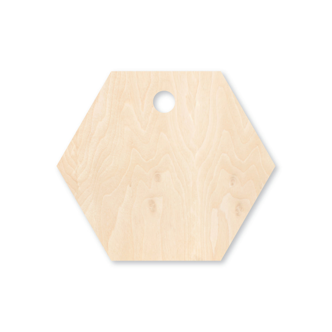 Blank hexagon din lemn cu gaură