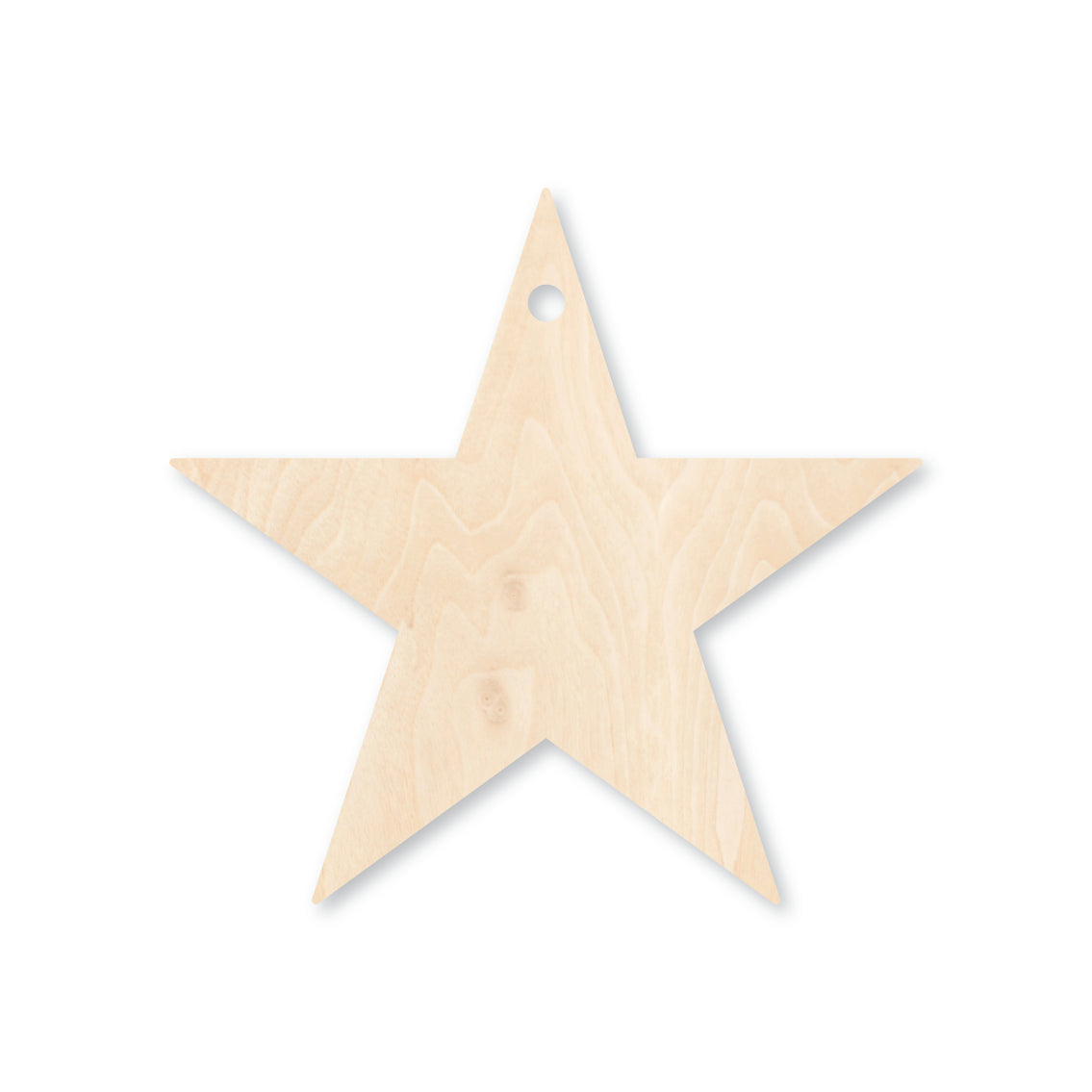 Blank stea din lemn cu gaura