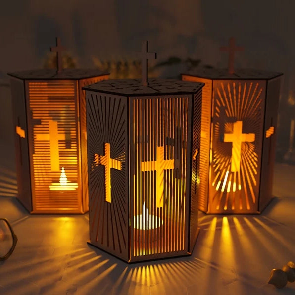 Felinar pentru Paște din lemn