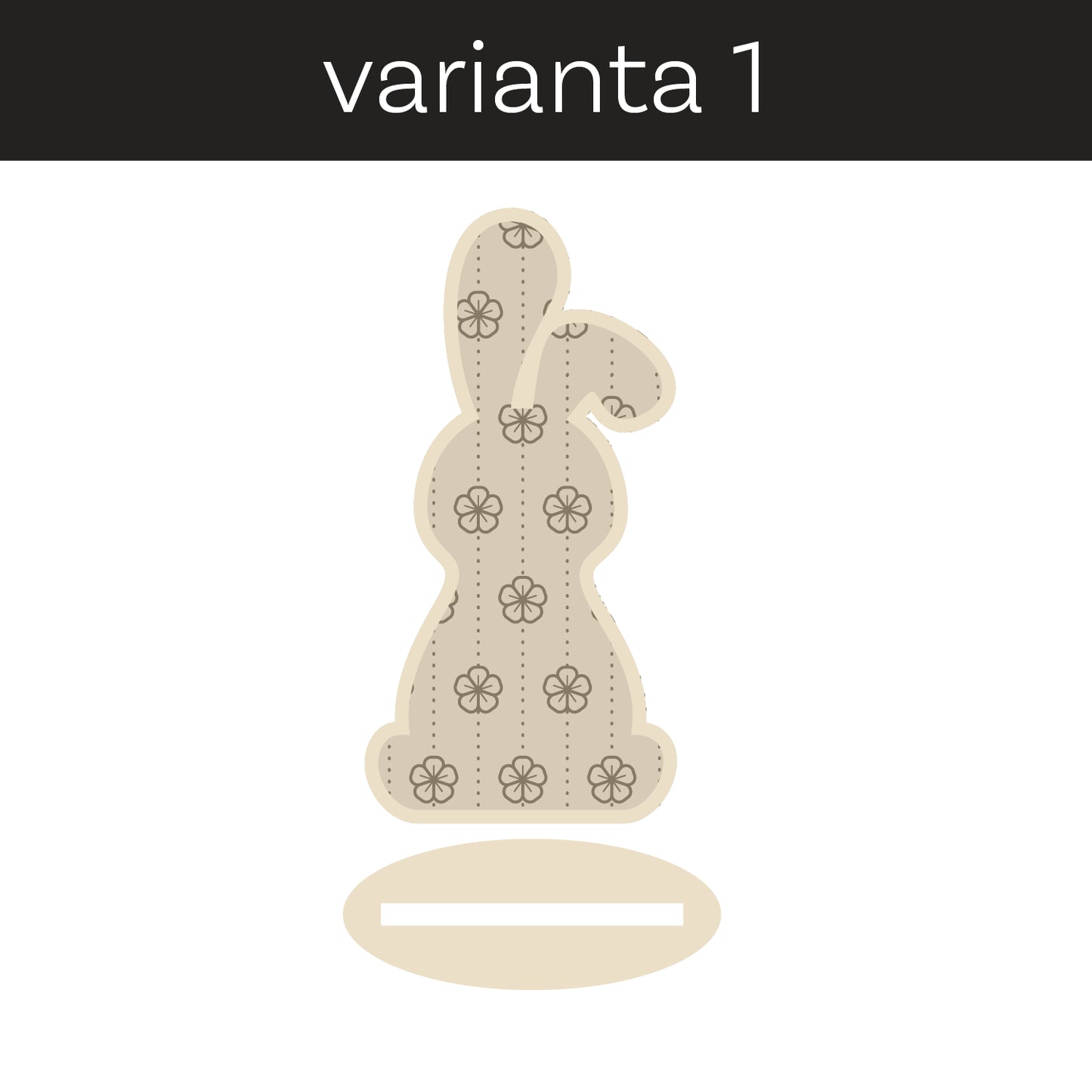 Decorațiune pentru Paște din placal de lemn natur