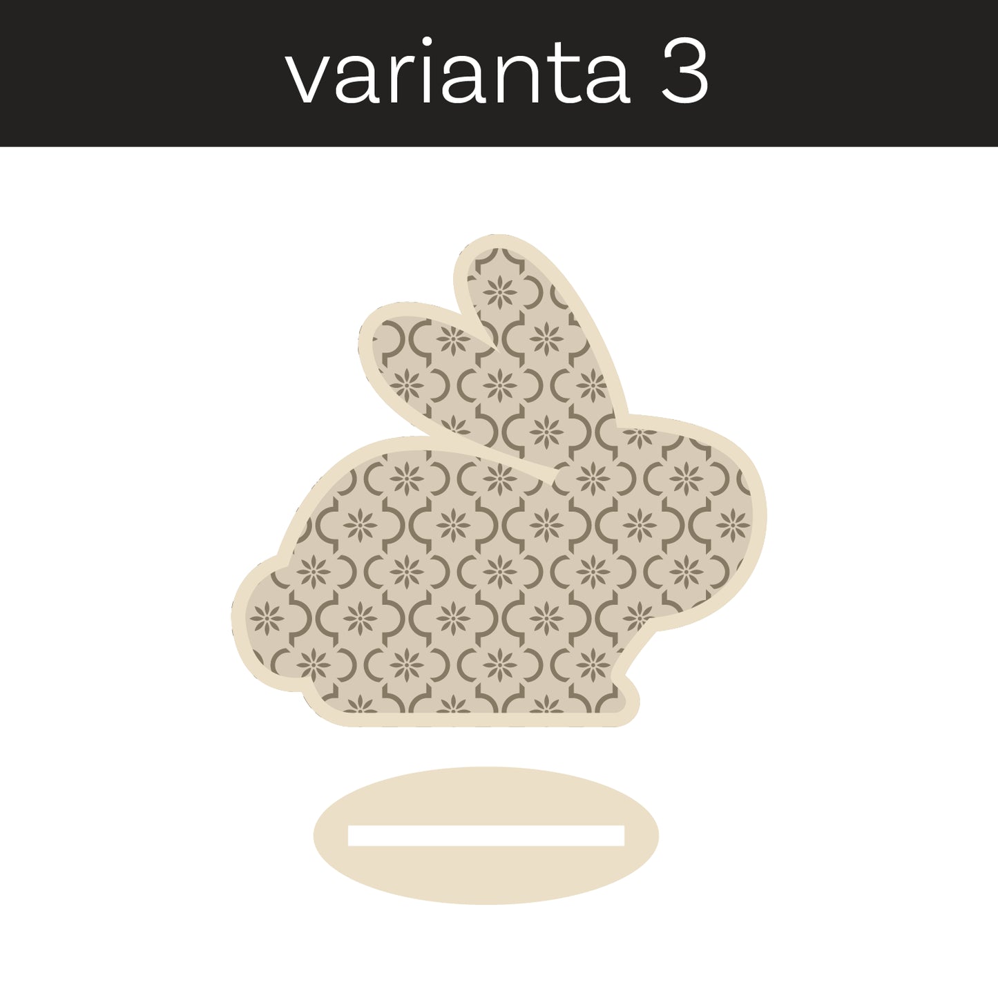 Decorațiune pentru Paște din placal de lemn natur