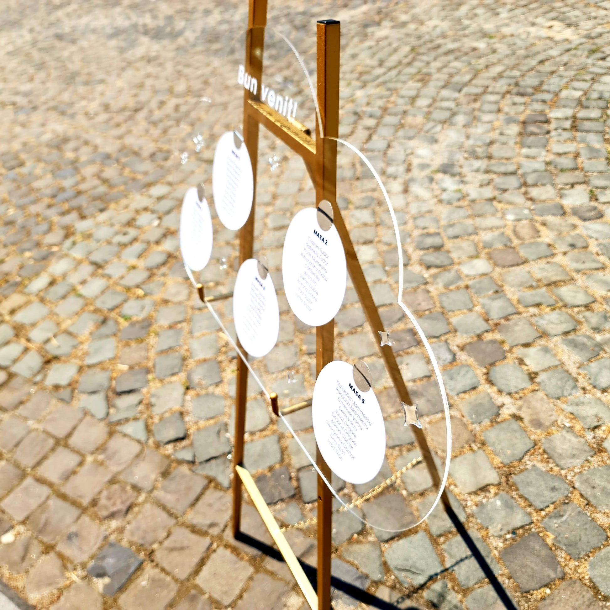 Panou bun venit opis cu invitați pentru botez