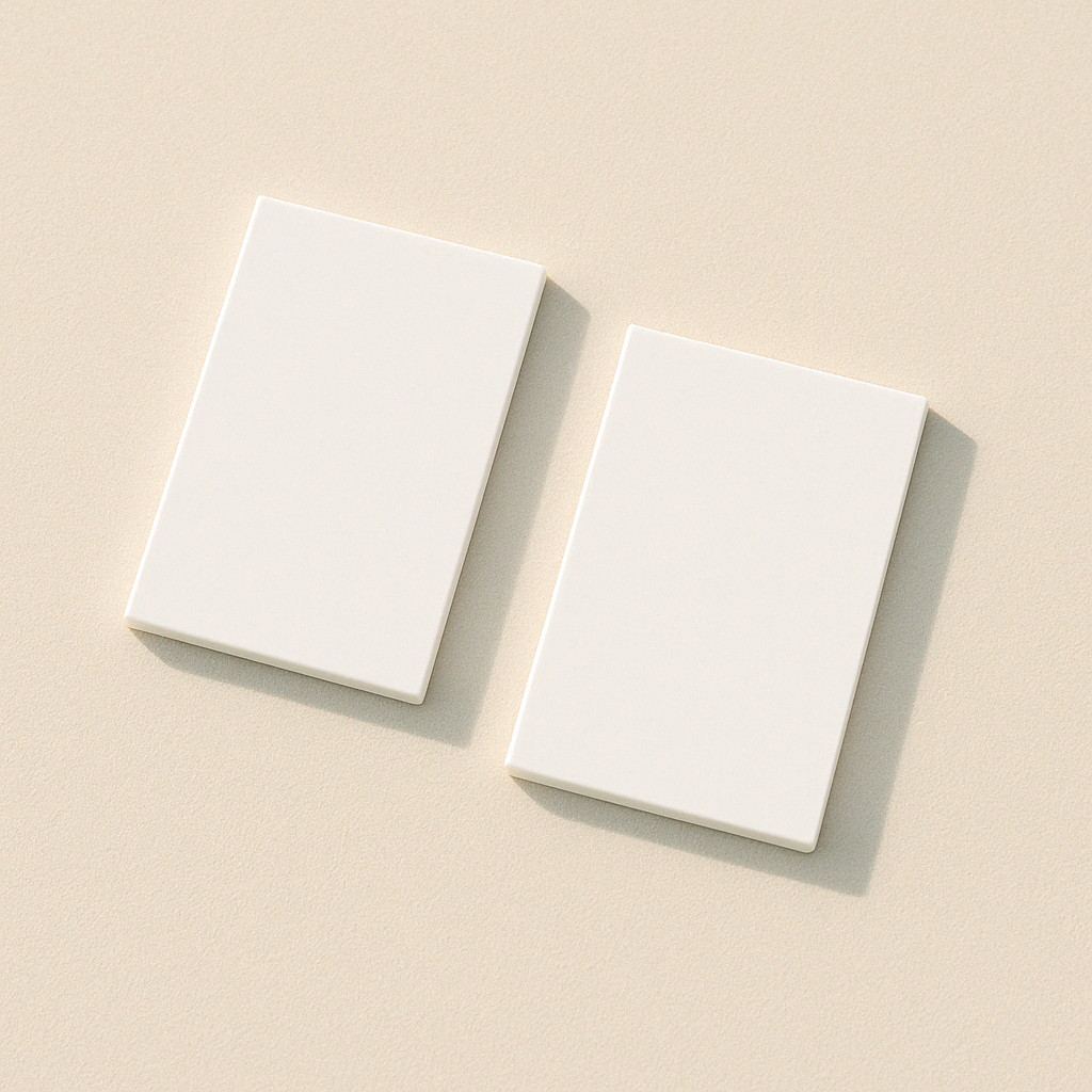 Blank dreptunghi plexiglas alb