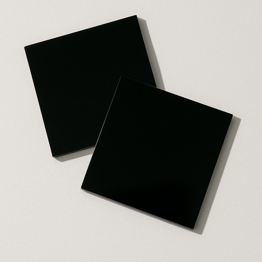 Blank pătrat negru din plexiglas