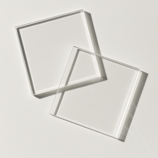 Blank sub formă de pătrat din plexiglas transparent