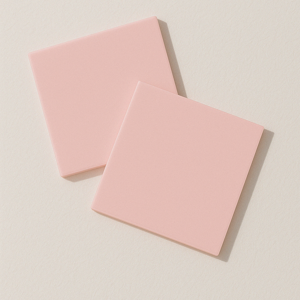 Blank patrat plexiglas roz pal