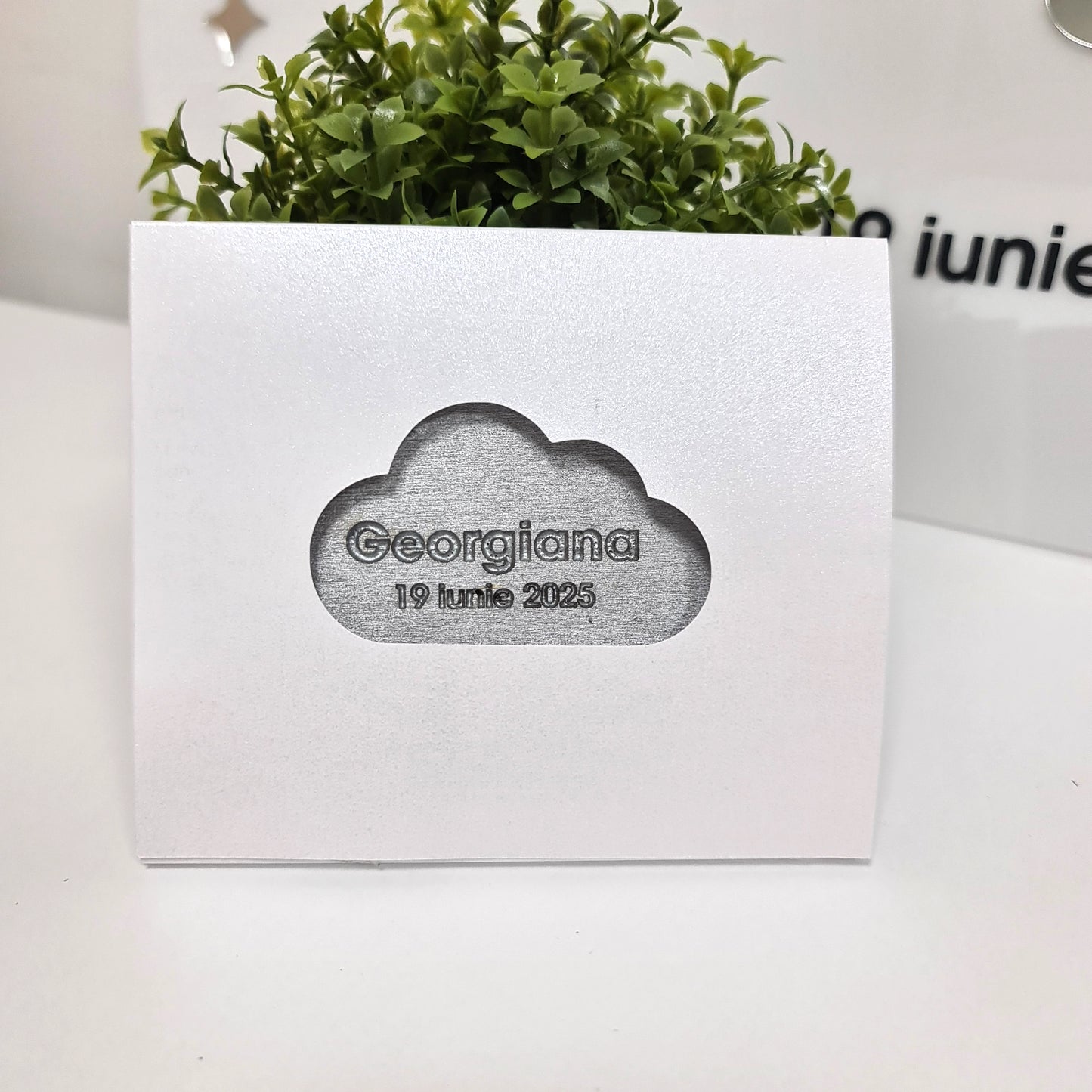 Coastere personalizate, sub formă de nor, mărturii pentru botez