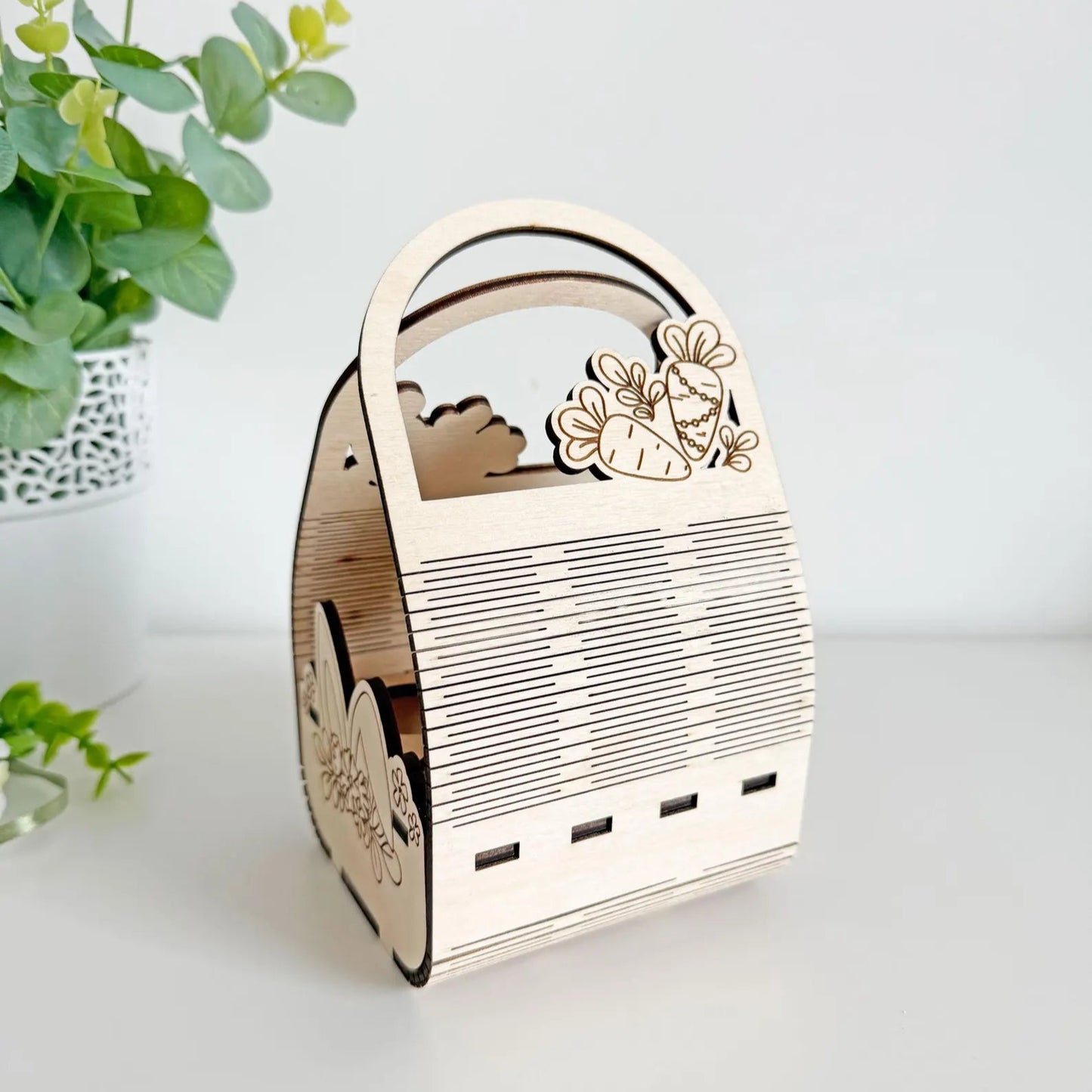 Suport decorativ 4 ouă pentru Paște, placaj lemn
