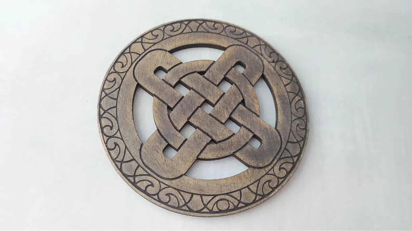 Set 7 coastere rotunde, model celtic, viking