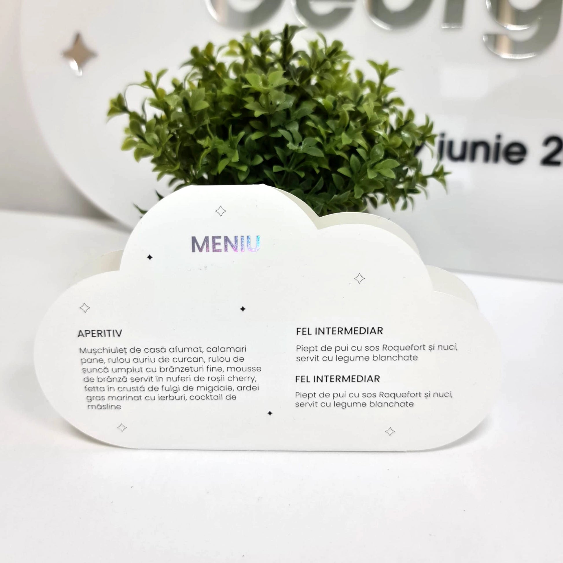 Meniu cu 2 fețe sub formă de nor de tip călăreț