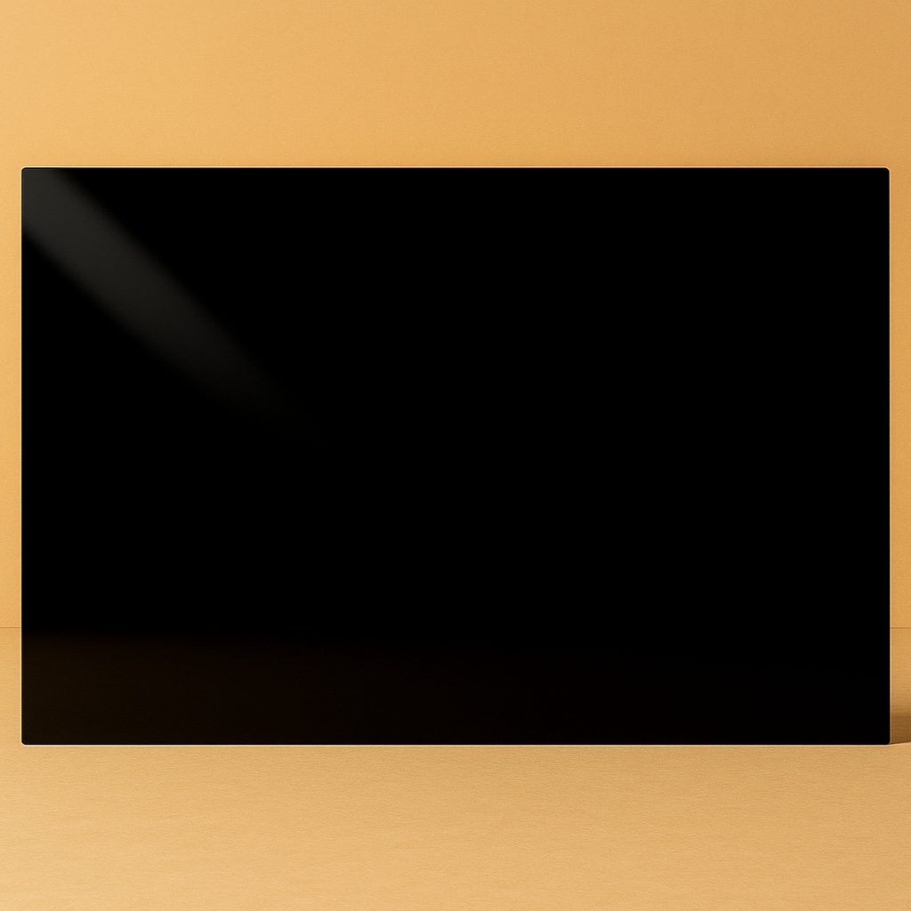 Panou din plexiglas negru, opac, lucios, dimensiune 70x50 cm